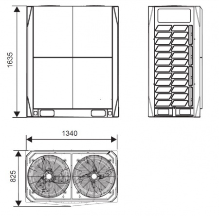 Наружный блок VRF системы 45-49,9 кВт Systemair SYSVRF2 M 450 AIR EVO HR R