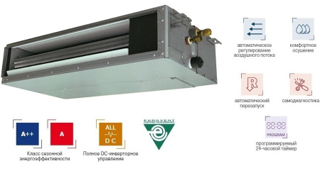 Канальная VRF система 5-5,9 кВт Fujitsu ARXK018GLGH